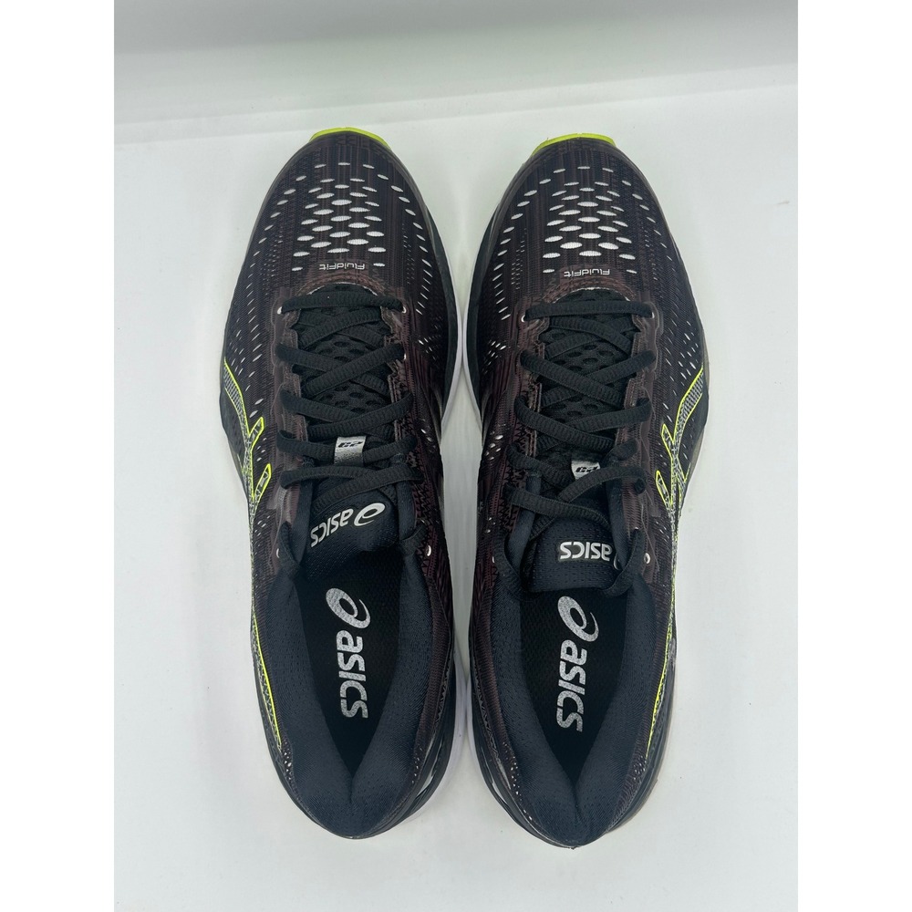 Asics Gel-Kayano 23 Mens Running Shoes Black Safety Yellow T6A1N Size 9 - Picture 6 of 10